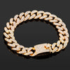 Iced Out Pink Cuban Bracelet for Women Hip Hop Gold Silver Color Crystal Heart Circle Square Bracelet 4Pcs Set Jewelry Gift