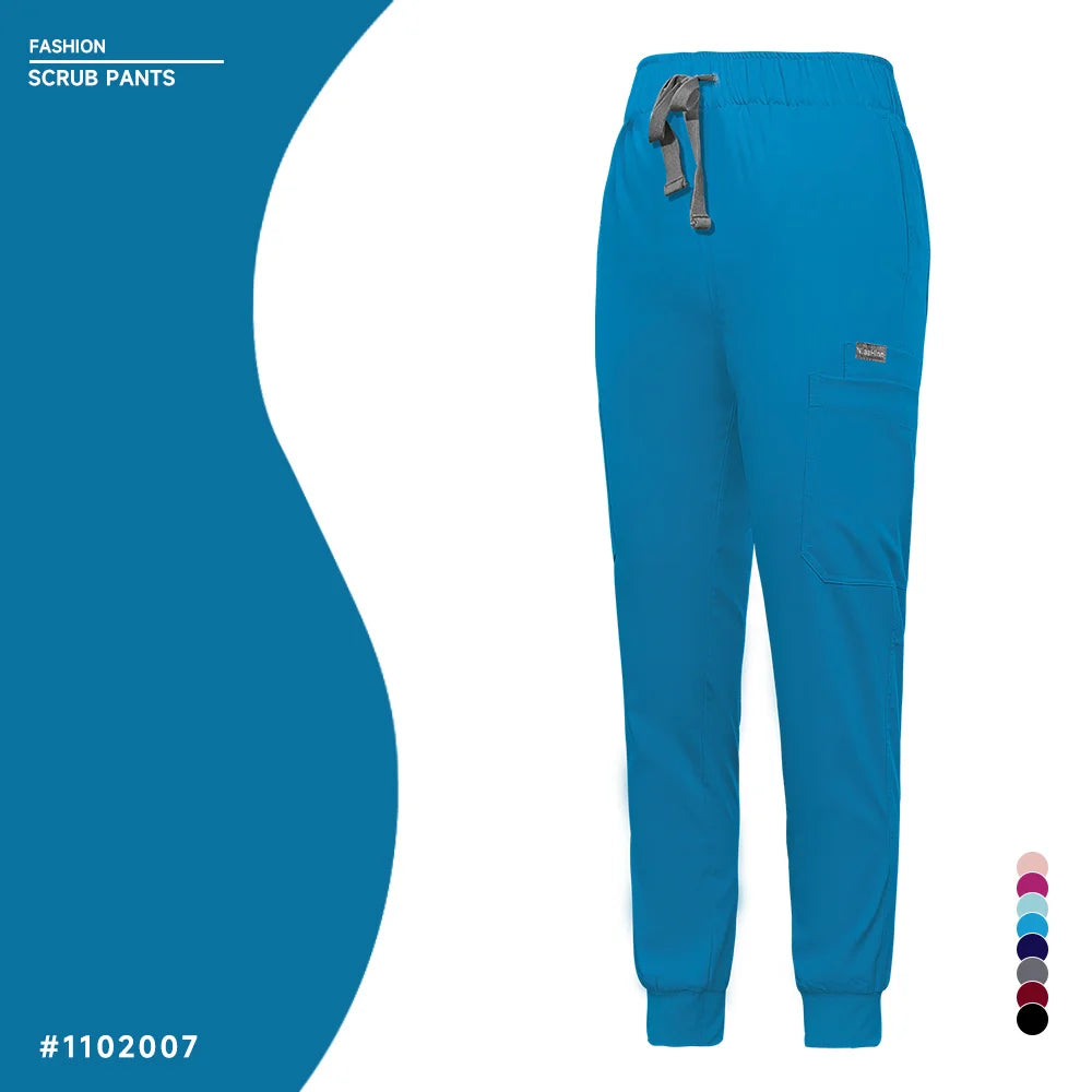 Unisex Jogger Pants Dentist Pants Solid Color Beauty Salon Nursing Men Jogging Pants Spa Uniform Pants Pet Medical Doctor Scrub
