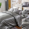 Bedding Duvet Cover Set Soft Silky Textured Comforter Cover with Corner Ties and Zipper Closure, Envelop Pillowcase