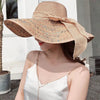 Summer straw hat beach Korean style seaside large brim outdoor sun protection sun hat vacation foldable straw hat  여름모자  모자