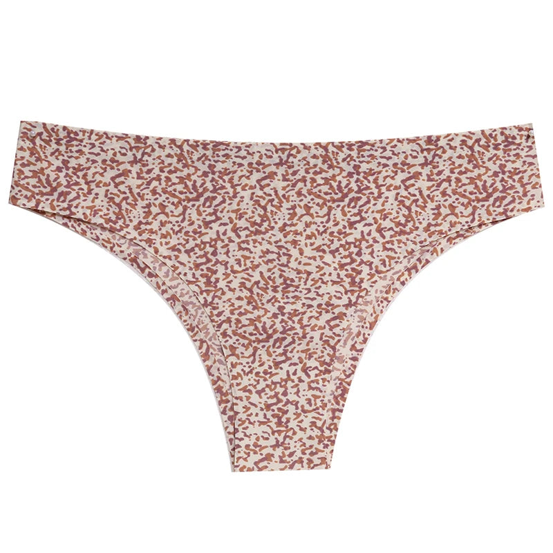 TrowBridge 3PCS/Set Women's Panties Fashion Leopard Bikini Sexy Thongs Seamless Underwear Satin Lingerie Sport Fitness G-Strings