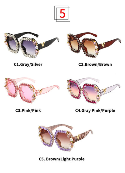 Stylish Diamond Blingbling Sunglasses For Mens Women With Bee 2022 Luxury Brand Designer Rhinestone Sexy SunglassesWomen