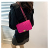 Fashionable Mini Quilted Embossed Chain Shoulder Bag Simple And Versatile Diagonal Crossbody Bag For Women Square Handbag