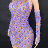 High Quality Sparkling Rainestone Sexy Bodycon Mini Dress Birthday Celebrate Evening Party Dress