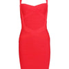 Quality Fuchsia Red Bandage Dress 2023 For Girl SweetHeart Mini Pencil Slim Dress Bodycon XL Purple Black White Party Vestidos