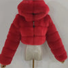 Women Warm Faux Fur Coat Winter Vintage Gradient Jacket Furry Outerwear Jackets Hooded Coats Plus Size Autumn Winter Streetwear