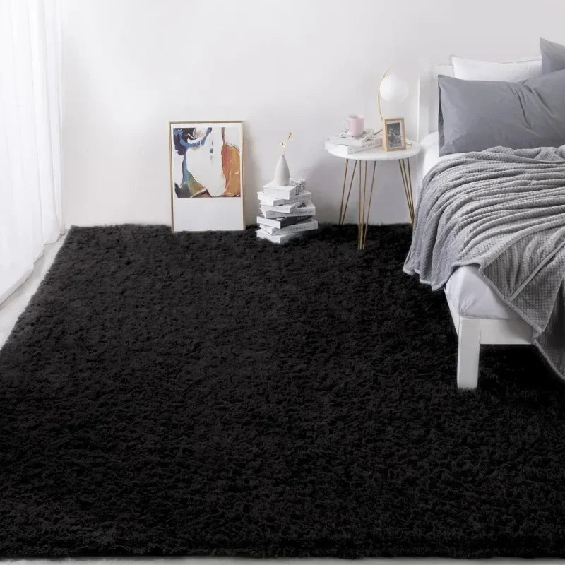 Shaggy Area Rug 9x12 Feet, Ultra Fuzzy Large Plush Faux Fur Carpet for Living Room Bedroom, Non-Skid Fuzzy Rug