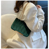 Neon Red Flap Chain Square Bag Velor Leather Fashionable Dating Gift Shoulder & Crossbody Bag With Chain Strap For Women