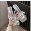 2024 Summer New Velcro Casual Roman Beach Sandals Plus Size 36-43 Thick Soled Outer Wear Sandals