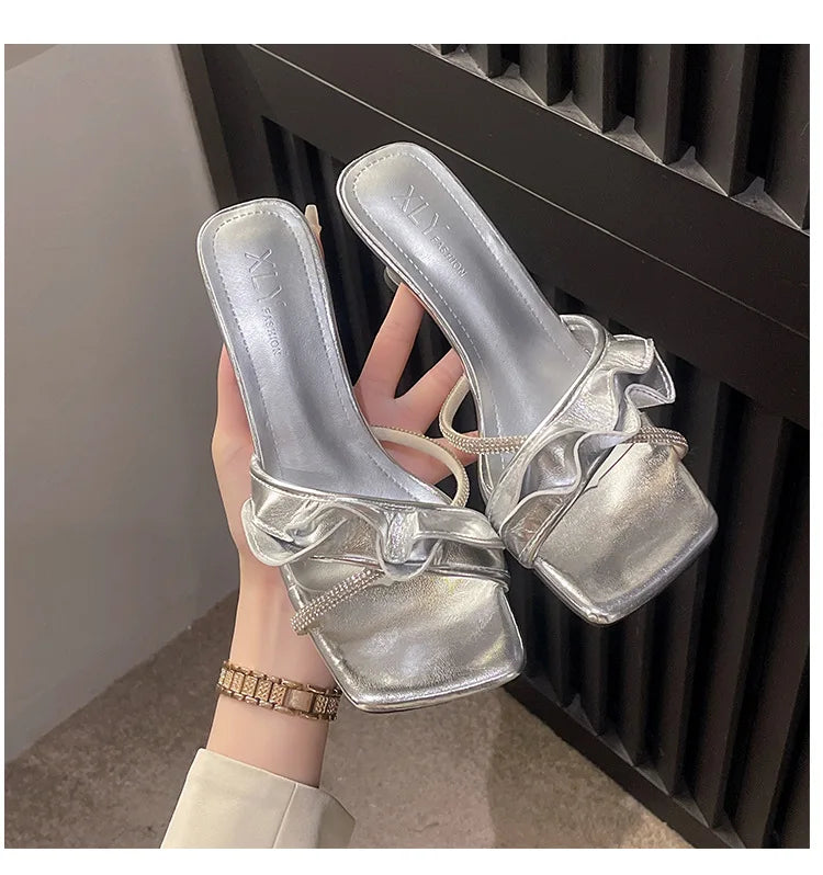 2024 Summer New Velcro Casual Roman Beach Sandals Plus Size 36-43 Thick Soled Outer Wear Sandals