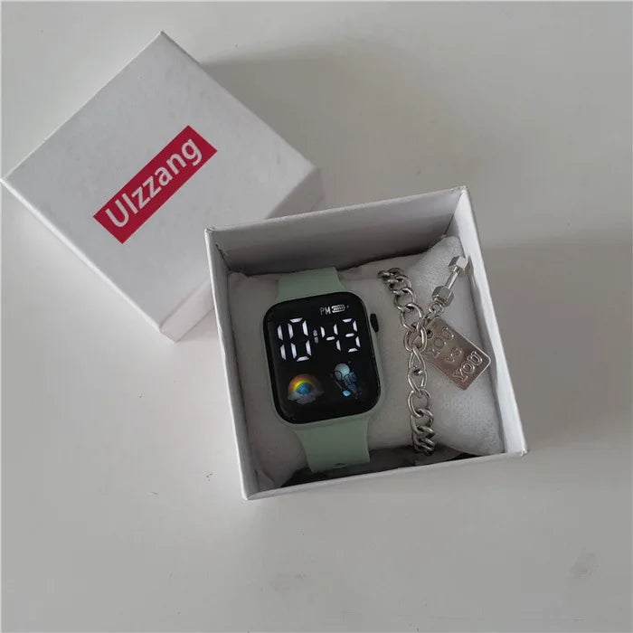 Technological LED Astro Watch for Women and Men Students Ins High Beauty Watches with Simple Fashion and Waterproof Electronics