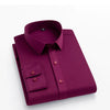 Men's long sleeved elastic shirt, non ironing business dress, professional work attire, stand up collar shirt