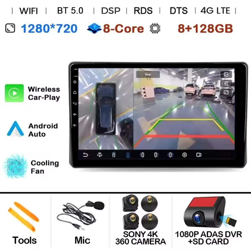 Android 14 Carplay Auto Car Radio GPS For Toyota Raize 1 2019 - 2023 For Daihatsu Rocky 2 2019 - 2021 RHD Stereo Player Video BT