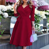 New Womens Dress Clothing Printing Suit Collar Tie Dress