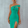 Seamyla 2023 Bandage Dress Sexy White Black Red One Shoulder Bodycon Summer Sleeveless Dress For Women New Celebrity Party Dress
