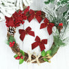 20/10pcs Linen Christmas Bow Decoration Christmas Tree Hanging Ornaments Bowknot For Xmas Wreath New Year 2024 Navidad Gifts Bow