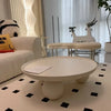 Nordic Combination Bedroom Coffee Table Simple Light Luxury Household Cream New Round Living Room Modern Small Apartment