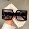 KAMMPT Square Oversized One-pieces Sunglasses Men Women Trendy Gradient Goggle Eyewear Fashion Luxury Brand Design Sun Glasses