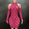 High Quality Sparkling Rainestone Sexy Bodycon Mini Dress Birthday Celebrate Evening Party Dress