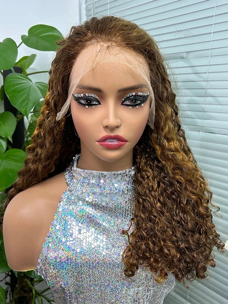 Natural Black 12A Double Drawn Burmese Curly Bob Human Hair Wigs for Women 250% Density Bouncy Curly Remy Human Hair Wigs