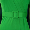2024 summer new short sleeve V-neck waist solid color Tunle pencil skirt dress