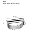 WORTHBUY Manual Stainless Steel Garlic Press, Garlic Chopped Ginger Crusher For Fruit Vegetable Tools Kitchen Accessories