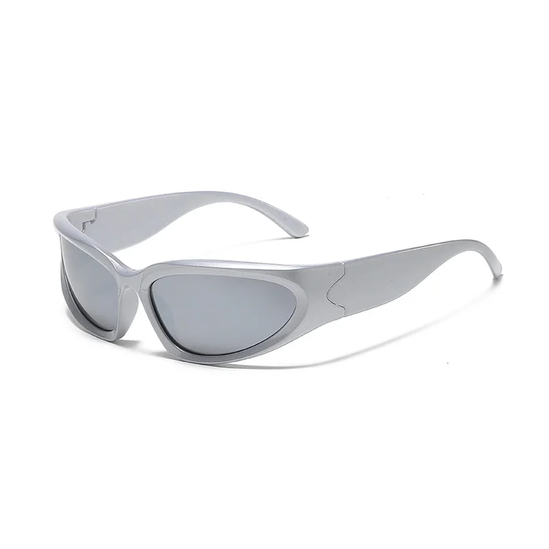 Designer y2k UV400 Mirrored Sunglasses Women White Sun Glasses Men Hispter Sport Driving Cycling Ladies Shades 2023 gafas de sol