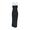 AltGoth Fairycore Sexy Midi Dress Women Streetwear Mall Gothic Backless Lace-up Halter High Waist Bodycon Dress Partywear Female