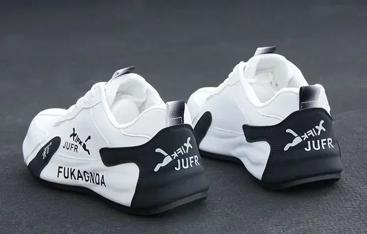 Men's PU Leather Waterproof Sneakers Casual Sports Shoes Men Lightweight Breathable Flat Non-slip Tenis Shoes Zapatillas Hombre