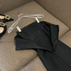TWOTWINSTYLE Solid Spliced Diamonds Slimming Dresses For Women Strapless Sleeveless Backless Chic Dress Female Fashion KDR524979
