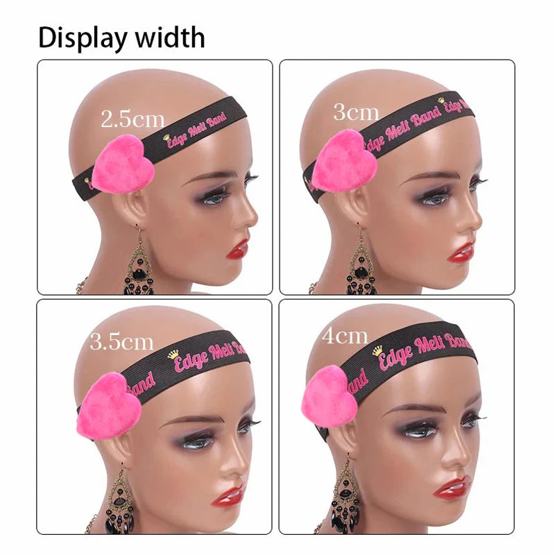 Lace Melting Band With Ear Cover Elastic Band For Wigs Black Wigs Edge Wrap To Lay Edges Wig Headband Lace Frontal Band