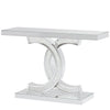 Tribesigns Gold Entryway Table, Modern 39-Inch Console Faux Marble Narrow Wood Sofa with Geometric Metal Legs