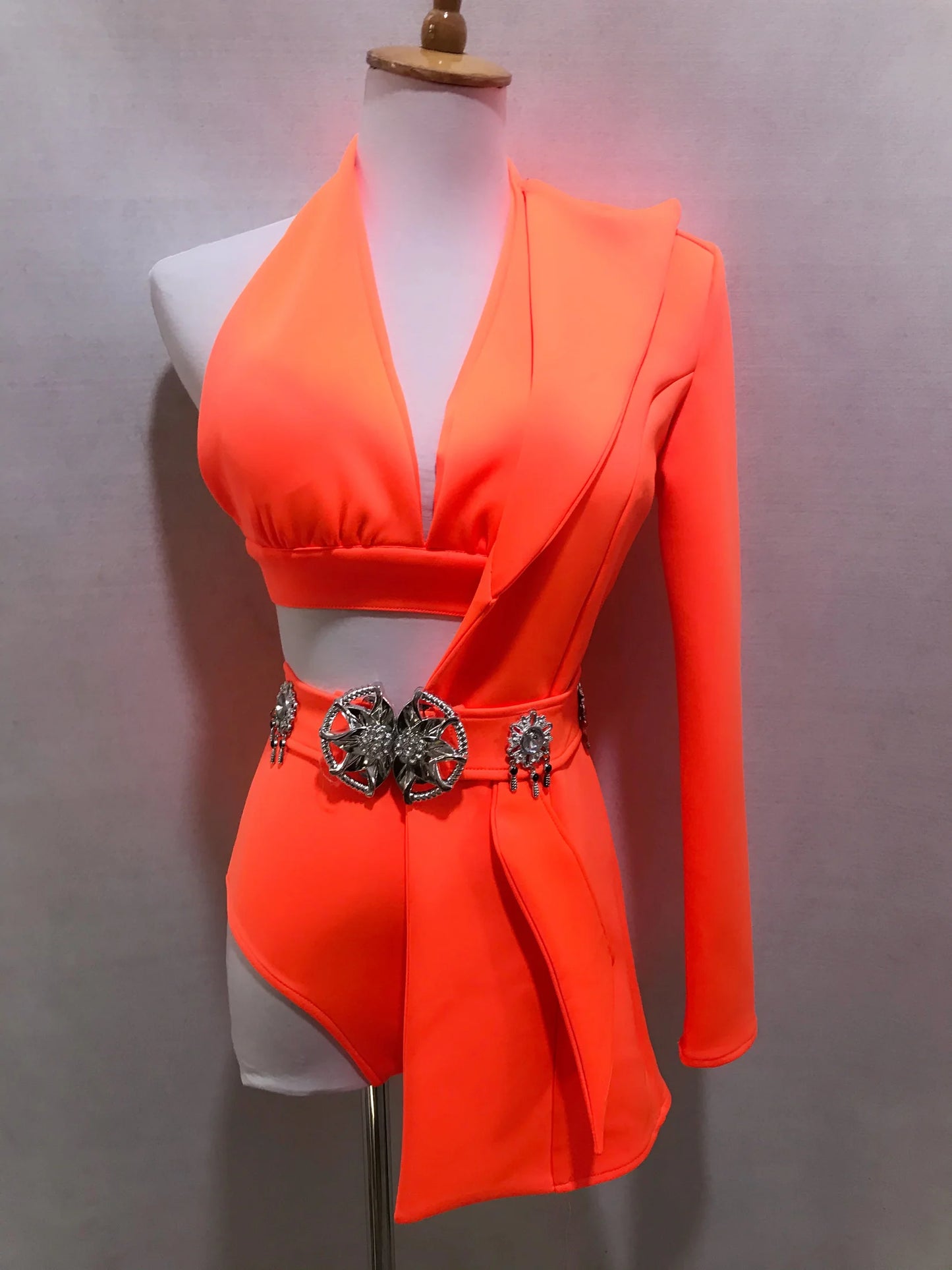 Bar Nightclub Women Singer Dancer Team Stage Performance Clothes Irregular Bikini Blazer Rave Outfit Modern Jazz Dance Costume