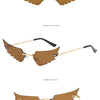 2024 new rimless glasses personalised wings runway fashion women's sunglasses