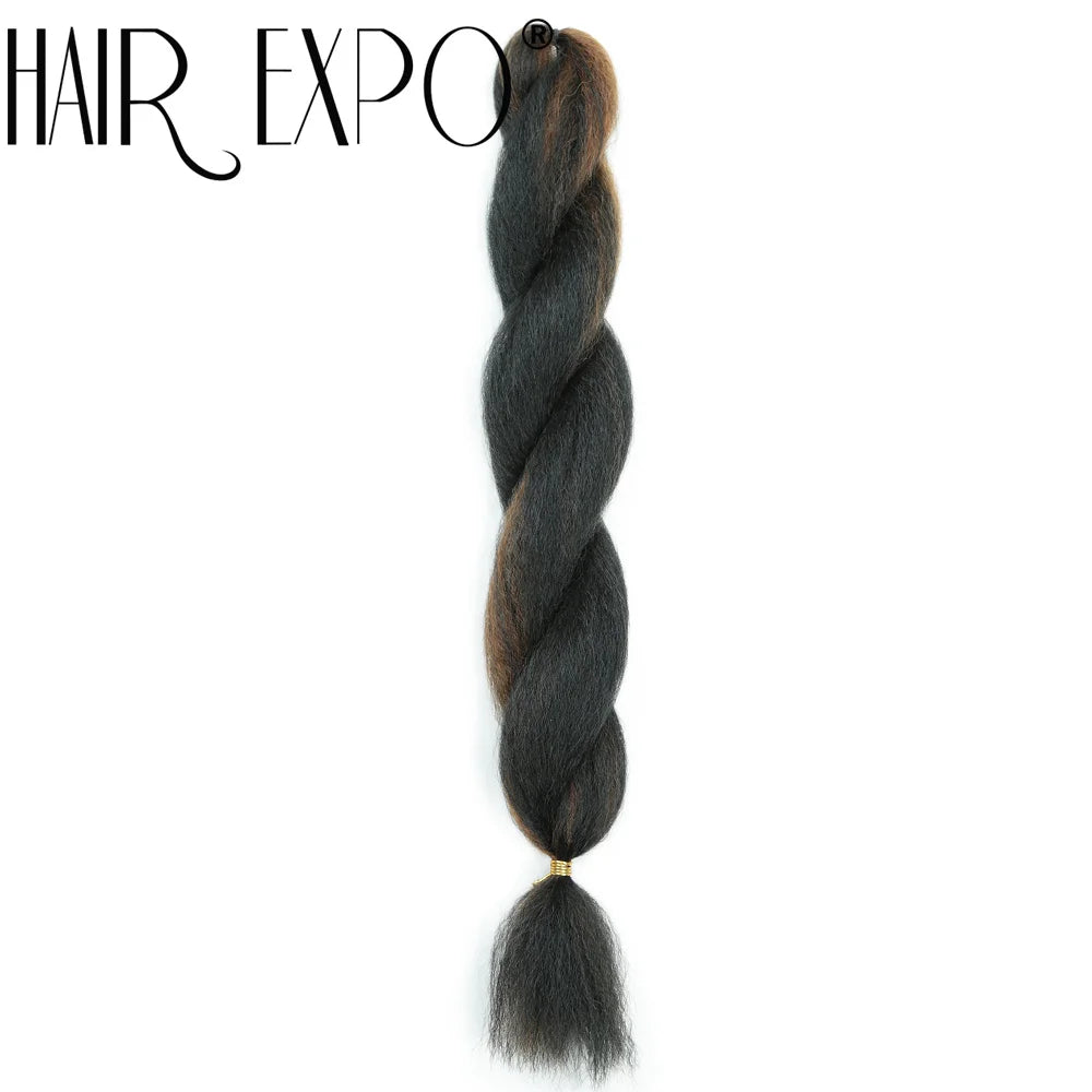 26Inch Vixen Crochet Bulk Hair Synthetic Jumbo Braids Fluffy Yaki Straight Crochet Hair Afro Kinky Curly Braiding Hair Extension