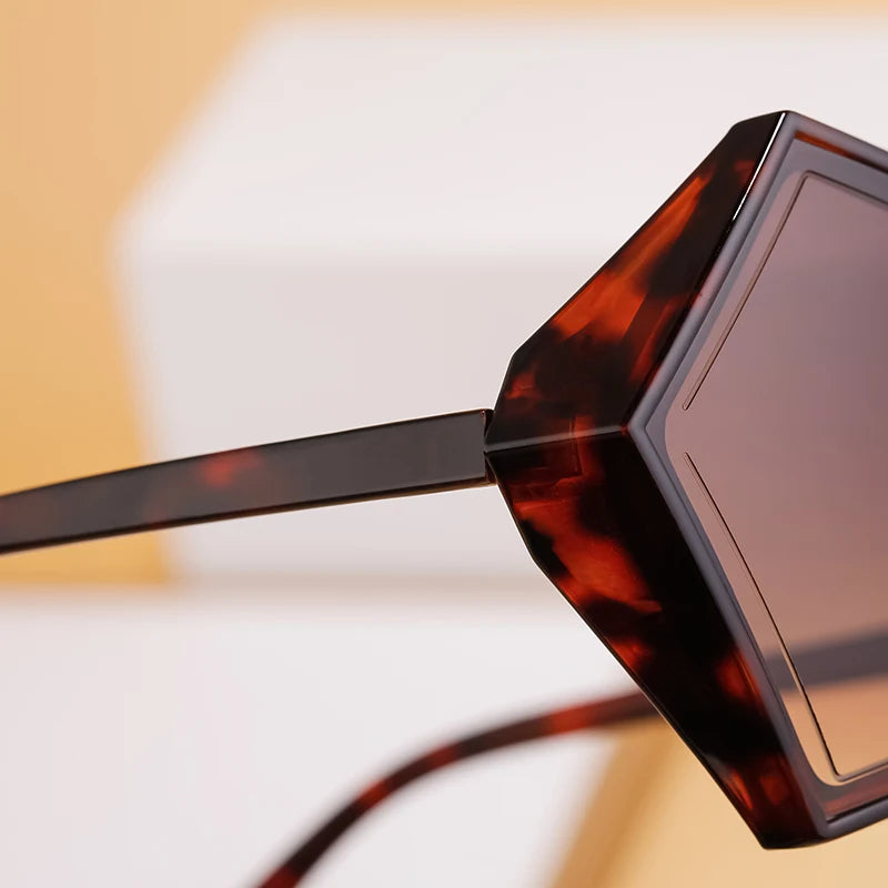 Oversized Square Punk One-piece Sunglasses Women 2024 Luxury Brand Big Frame Shield Sun Glasses For Ladies Wrap Eyewear Goggle