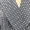 TWOTWINSTYLE Striped Temperament Blazers For Women Notched Collar Long Sleeve Tunic Patchwork Double Breasted Coats Female New