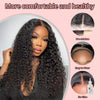 Snwprin 360 HD Full Lace Curly Human Hair Wigs Preplucked 13x6 Lace Frontal Wig Deep Wave Glueless Human Hair Ready To Wear 30In