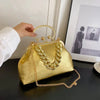 2024 Luxury Women Gold Green Chain Messenger Bags PU Leather Shoulder Bags Shell Clip Designer Handbag And Purse Wedding Clutch
