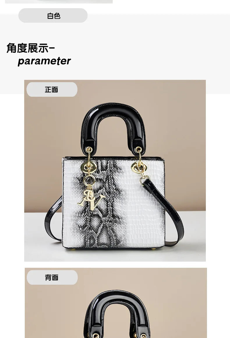 2024 High Quality Luxury Brand Designer PU Leather Shoulder Bag Women Hand Bags Crocodile Purses Ladies Messenger Handbag Totes