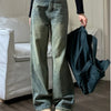 Retro Washed Vintage Jeans For Women In Autumn And Winter High Waisted Straight Leg Loose Wide Leg Pants Casual Pants