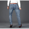 Wthinlee New Business Men's Jeans Casual Straight Stretch Fashion Classic Blue Black Work Denim Trousers Male Brand Clothing