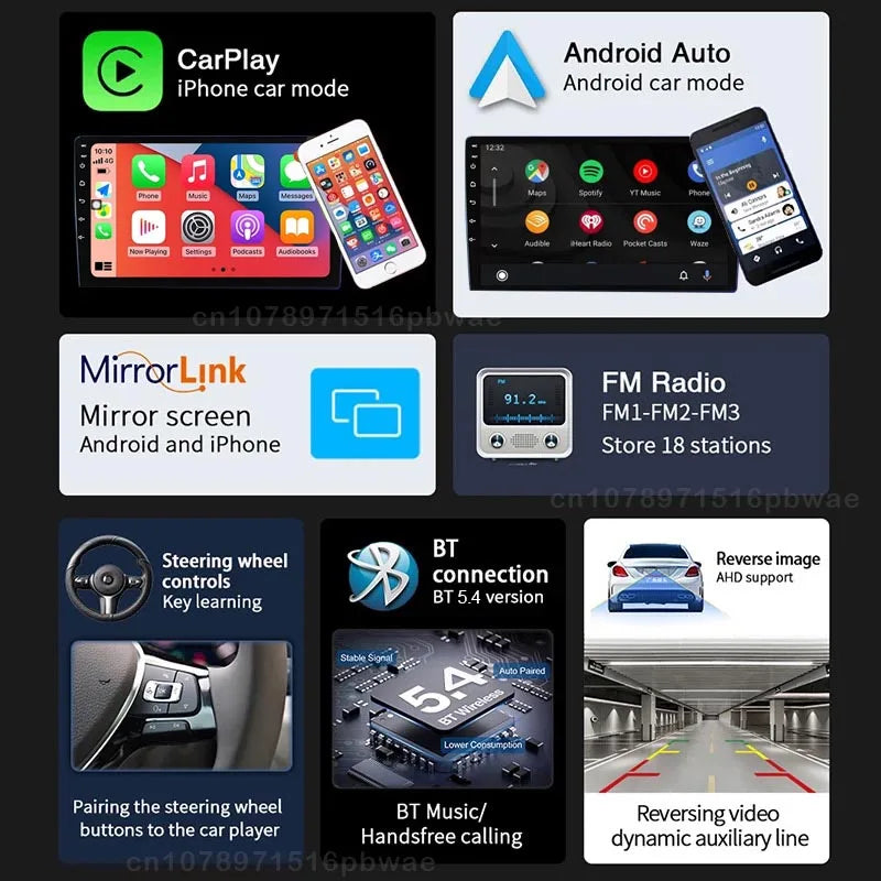 Android 14 Car Radio For Toyota RAV4 5 XA50 2018 - 2023 Multimedia Video Player Navigation GPS 2Din Carplay Auto 4G WIFI QLED BT