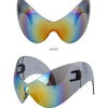 Y2k Oversized Sports Sunglasses Women 2000's Wrap Around Shield Goggle Men 2024 Luxury Brand Trends Punk Sun Glasses Male Oculos