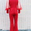 Ladies Elegant Office Jumpsuit Romper For Women 2023 High Waist Wedding Overalls Sequins Bodycon Long Sleeve Party Jumpsuit Club