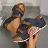 New Arrival Women's Summer 2025 New Platform Wedge-heeled Sandals Plus Size Comfortable Casual Outdoor Open Toe Beach Slippers
