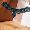 New Pearls Rose Embellishment Thong Embroidery Panries Women's Sexy Ultra-thin G-string Low-waist Beaded Temptation Underwear