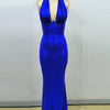 Sexy Halter Deep V Neck Sequins Maxi Dress Women Green Sleeveless Backless Sequined Slim Long Dresses Celebrity Party Gowns