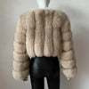 2023 Neuer kurzer Stil Echtfuchspelzmantel Winter Damen Natur Warme Mode Luxus