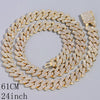 Caraquet Punk Hip Hop Cuban Link Chain Choker Necklace Iced Out Rapper Crystal Necklace Fashion Bling Rhinestone Jewelry Gift